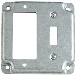 RS 18 CC 4 Square Exposed Work Cover 1 Toggle/1 GFCI ,RS 18 CC,HUB814C,RSC1G,814C,RS18CC,TBRS18,RS18