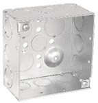 52171-S 4 Inch Square BOX Welded 2-1/8 Inch DEEP 1/2-3/4 Inch  Knockout ,4SQ,50785592521724,1900