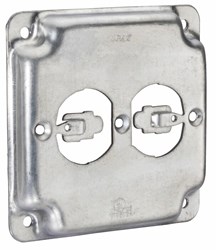 C3454 Topaz 4 Inch Square Cov 1-Dpx Flush Receptacle-50  Pack ,751338867772