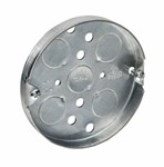 P4451 Topaz 4 Inch Round Steel Pancake Box Raised 5/8 Inch 1/2 Inch  Knockout -50 Pack ,751338867703