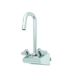 5F-4WLX03 T&amp;S Equip 4 Wall Mount Faucet W/ 3 Swivel Gooseneck 2.2 Gpm Aerator Lever Handles ,5F4WLX03