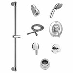 Commercial Shower System Trim Kit 1.5 gpm/5.7 Lpm With 36-Inch Slide Bar, Hand Shower and Showerhead ,