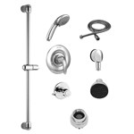 Commercial Shower System Trim Kit 2.5 gpm/9.5 Lpm With 36-Inch Slide Bar, Hand Shower and Showerhead ,
