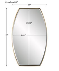 Uttermost Portal Modern Brass Mirror ,