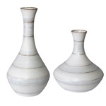 Uttermost Potter Fluted Striped Vases, S/2 ,