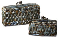 19619 Neelab Ceramic Containers Set/2 ,19618