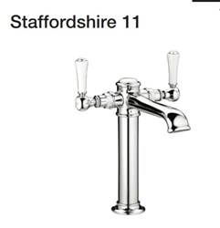 STA-11-UB VA Deck Mounted Monobloc Mixer With Double Lever One Hole Unlacquered Brass ,