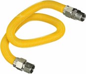 0240278 34 Yellow Coated Stainless Gas Range and Furnace Connector ,CSSLNN-34N