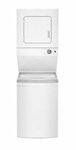 Whirlpool White 240V Electric Compact Stacked Laundry Center, 1.6 Cu.Ft/3.4 Cu.Ft., Impeller, See Through Glass Lid, Center Controls, Fabric Softener Dispenser ,
