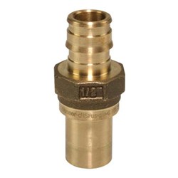 ProPEX LF Brass Copper Press Fitting Adapter, 1/2&quot; PEX x 1/2&quot; Copper ,
