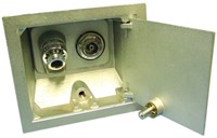 B65 Box Hydrant C Inlet 12 Inch Polished Brass ,