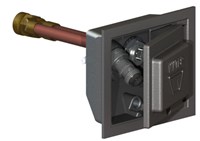 B67 Box Hydrant C Inlet 10 Inch Rough Brass ,