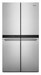 19.2 cu. ft. Counter Depth Four door refrigerator with automatic ice maker in freezer and anti-fingerprint stainless steel - WRQA59CNKZ