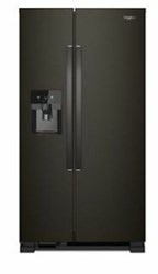 Whirlpool Black Stainless Steel 25 Cu Ft, 36 In Width, Led Lighting, Dual Pad Dispenser, Can Caddy Refrigerator ,
