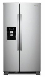 Whirlpool Stainless 25 Cu Ft, 36 In Width, Led Lighting, Dual Pad Dispenser, Can Caddy, Afp Stainless Refrigerator ,