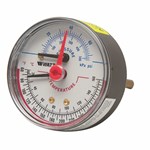 1/2 DPTG3-3 0-200 PSI 60-320 F BACK ENTRY PRESSURE AND TEMP GAUGE 3 IN ,6156320615632