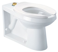 Floor-Mount Siphon-Jet Toilet Bowl Top Spud Back Outlet Elongated ADA Height Shield™ Vitreous China ,Z5645-BWL