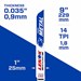 20178 Lenox Lazer 9 Reciprocating Saw Blade 14 TPI (Pack of 5) - 50051568