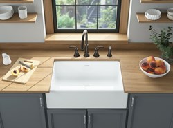 Delancey&#174; 30 x 22-Inch Cast Iron 4-Hole Undermount Single-Bowl Apron Front Kitchen Sink ,