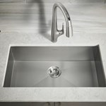 Edgewater&#174; 33 x 22-Inch Stainless Steel 1-Hole Dual Mount Single-Bowl Kitchen Sink ,18SB9332211075