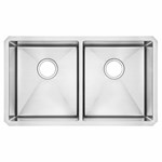 Pekoe&#174; 29 x 18-Inch Stainless Steel Undermount Double Bowl Kitchen Sink ,