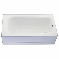 Cambridge&#174; Americast&#174; 60 x 32-Inch Integral Apron Bathtub With Left-Hand Outlet ,2460,2460WH,K505,K505WH,2460020,2460WHT,5050,2460002,K5050,ABT532,ABT532WH,ABT532RWH,AT532,AT532WH,AT532RWH,2460002020,ACTL,CLHT,NV14
