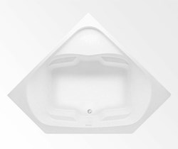 Aquatic 3860620V-Wh Cavalcade Elements 60 X 60 Acrylic Corner Front-Center Drain Bathtub In White 826541965789 ,
