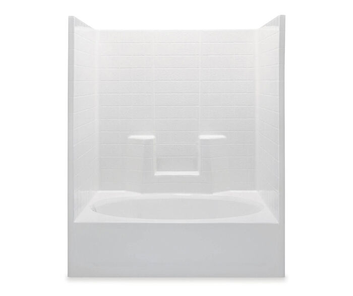 2603CTSL-WH  2603CTSL White 2603CTS One-Piece Tub Shower 