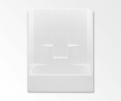 2603SGL-WH Aquatic White 60 in X 33.25 in X 73.25 in Alcove Left Tub/Shower Combo ,