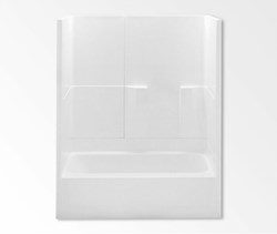 2603TRIOL-WH Aquatic White 60 in X 31.25 in X 73.25 in Alcove Left Tub/Shower Combo ,