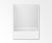 6032Sttml-Wh Aquatic White 60 In X 32 In X 84.25 In Alcove Left Above The Floor Rough In Tub/Shower Combo ,