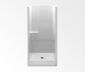 13632P-Wh Aquatic White Acrylx 36 X 36 Alcove Center Everyday Remodeline Sectionals Shower ,