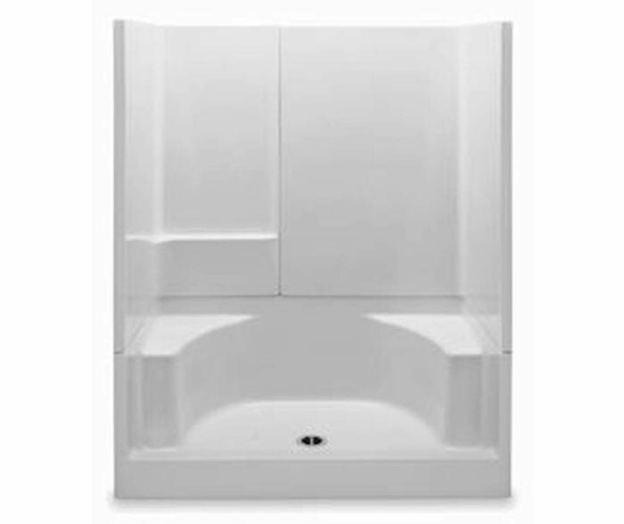 16033P-WH  16033P White 16033P Alcove Shower 