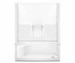 160344Psl-Wh Aquatic White Acrylx Alcove Right Seat Left Drain Everyday Remodeline Sectionals Shower - LA160344PSLWH