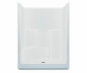 1603Stsl-Wh Aquatic White Acrylx Alcove Left Everyday Shower ,