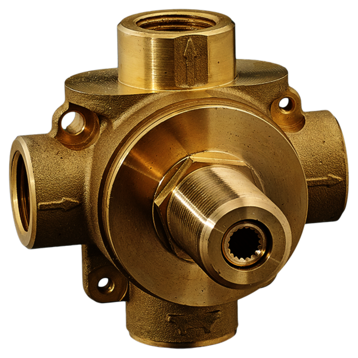 3-Way In-Wall Diverter Valve Body (Shared Functions) 