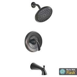 Fluent&#174; 2.5 gpm/9.5 L/min Tub and Shower Trim Kit With Showerhead, Double Ceramic Pressure Balance Cartridge With Lever Handle ,012611275883,TU186502278,T186502278