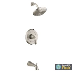 Fluent&#174; 2.5 gpm/9.5 L/min Tub and Shower Trim Kit With Showerhead, Double Ceramic Pressure Balance Cartridge With Lever Handle ,012611275838,TU186502295,T186502295