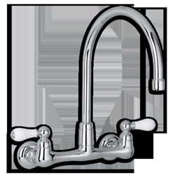 American Standard Heritage® 2-Handle Wall Mount Kitchen Faucet 2.2 GPM/8.3 L/MIN ,