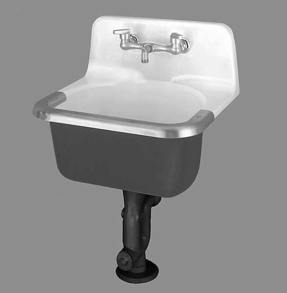 American Standard American Standard Akron™ WallHung Cast Iron Service Sink With Plain Back