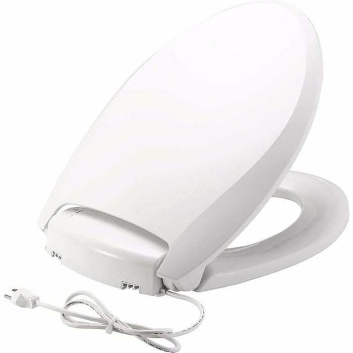 Radiance™ Elongated Plastic Toilet Seat in White with Adjustable Heat, iLumalight®, Whisper•Close® with Precision Seat Fit™ Adjustable Hinge Elongated, Seat, Plastic