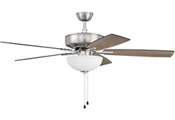P211BNK5-52DWGWN Brushed Polished Nickel 52 in Pro Plus W/Blades &amp; Led White Frost Bowl ,647881219895