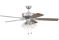 P104BNK5-52DWGWN Brushed Polished Nickel 52 in Pro Plus W/Blades &amp; 4 Lights Clear Glass Led ,647881220143