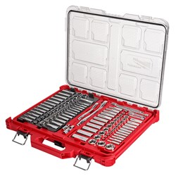 48-22-9486 1/4 In &amp; 3/8 in Drive 106Pc Ratchet &amp; Socket Set With Packout Low-Profile Organizer-Sae &amp; Metric ,045242576074,155NS35680