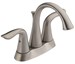 Delta Lahara&amp;#174;: Two Handle Centerset Bathroom Faucet - DEL2538SSMPUDST