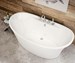 106267-000-001 Maax Ariosa 66 in X 36 in Freestanding Bathtub With Center Dra in White - MAX106267000001