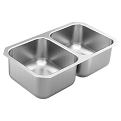 31.75 x 18.25 stainless steel 18 gauge double bowl sink ,