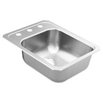 17 x 21.25 stainless steel 20 gauge single bowl drop in sink Not Applicable
