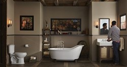 Transitional Floor-Mounted Bathtub Faucet With Randall Lever Handles ,