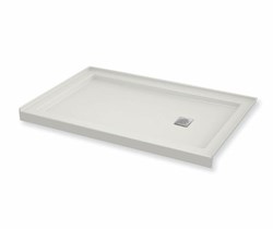 420006-501-001 Maax B3Square 59.875 in X 35.875 in X 4 in Rectangular Alcove Shower Base With Center Dra in White ,420006-501-001